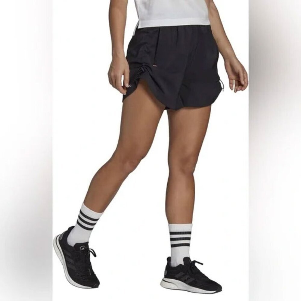 Adidas Sportswear adjustable Primeblue Black Athletic Shorts size Large NEW!